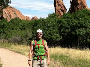 DTW-8-Hiking 1 Doctor Ward hiking and enjoying the trails around Garden of the Gods near Colorado Springs.